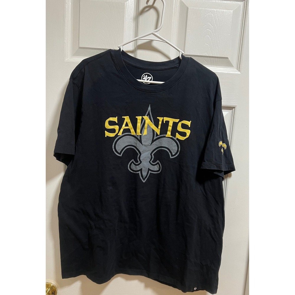47 Brand New Orleans Saints‎ Black XXL/TTG Fleur de Lis NFL T-Shirt